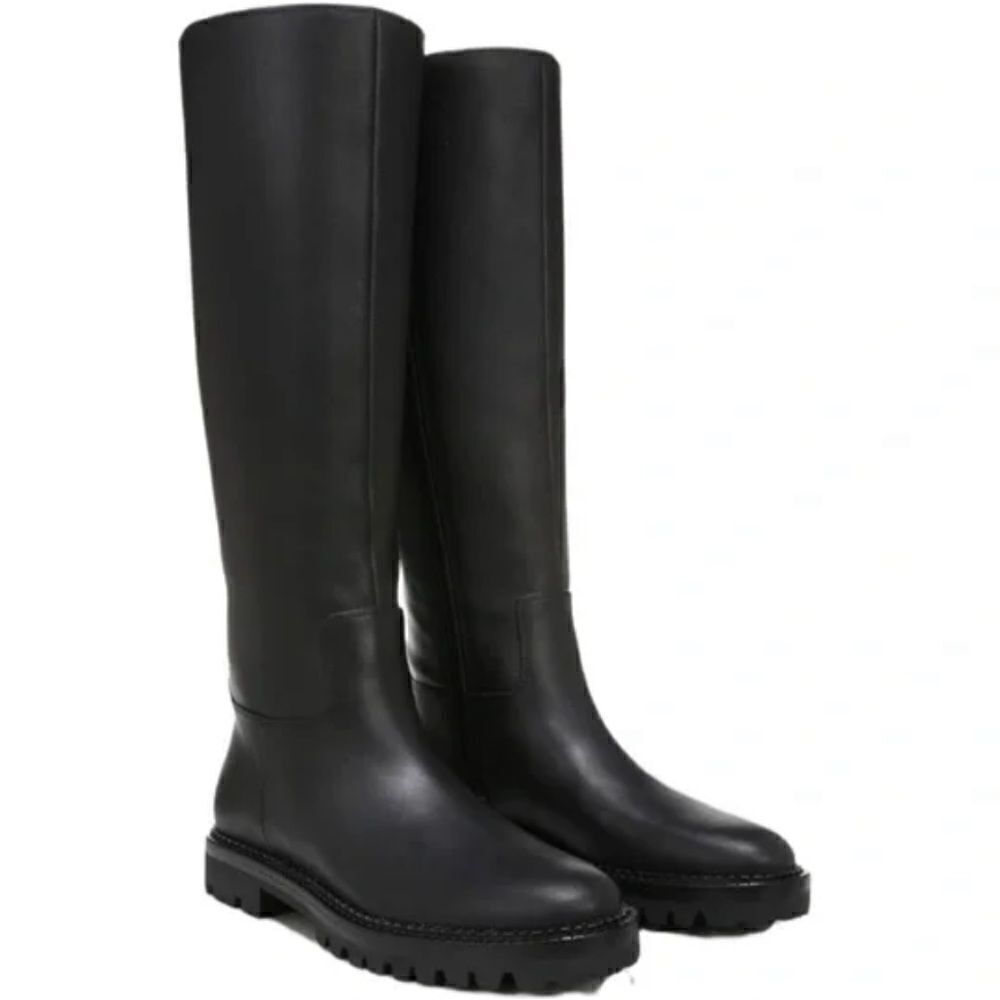 Vince Women’s top grain leather knee high boot in black Sz 6M NIB